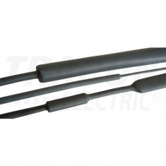 Tub termocontractabil mediu, contractie 4:1, negru,cu adeziv ZS8/2R 8/2mm, POLIOLEFIN