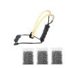Set prastie metalica profesionala cu suport de incheietură si 300 bile 9 mm, metal, maner antiderapant, 18 cm