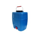 Bidon camping 20 L, cu robinet si maner, albastru, plastic