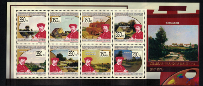 GUINEEA 2009 - Picturi, Daubigny / colita+bloc MNH (2 img)