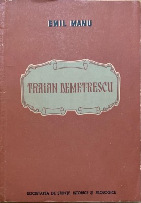 EMIL MANU Traian Demetrescu 1956 dedicatie/autograf debut princeps foto