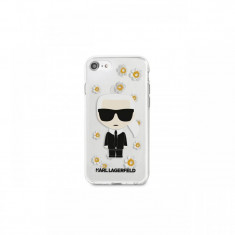 Husa iPhone 7/8/SE2020/SE2022 Karl Lagerfeld Ikonik Flower Transparent