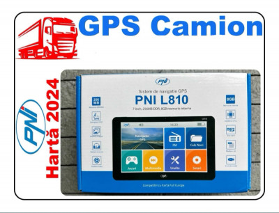 GPS NAVIGATII HD 7&amp;quot;GPS AUTO GPS TIR GPS CAMION IGO PRIMO EUROPA ROM&amp;Acirc;NIA 2024 foto