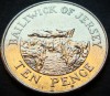 Moneda exotica 10 PENCE - JERSEY, anul 2010 * cod 4327, Europa