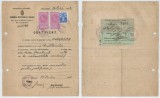 Romania, Primaria Sectorului I Galben, Certificat, Bucuresti, 1938
