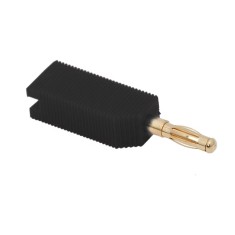 Mufa banana tata neagra contact aurit cablu 4mm