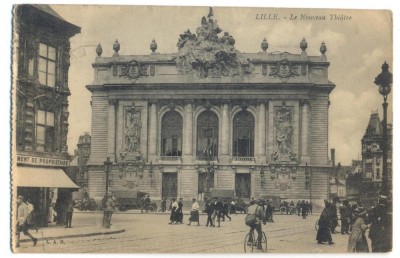 AD 1035 C. P. VECHE -LILLE -LE NOUVEAU THEATRE-1925-DOAMNA GYARMATHY -GARA TEIUS foto