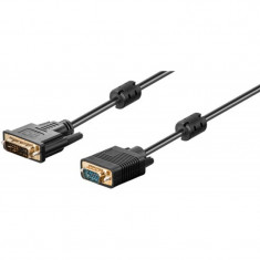 Cablu DVI Goobay, DVI-VGA, 12+5 pini, 2 m, Negru foto