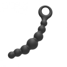 Bile Anale Hard Anal Beads, Silicon, Negru, 17.9 cm, Passion Labs, Mystery