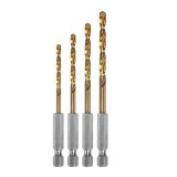 TOTAL - SET 4 BURGHIE HSS PRINDERE HEX 1/4 PowerTool TopQuality