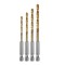 Set 4 burghie TOTAL HSS prindere Hex 1/4&rdquo;