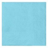 Set șervețele Masă, 25 Bucăți, 2 Straturi, Dimensiune 21x21cm, Culoare Bleu Pastel