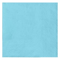Set șervețele Masă, 25 Bucăți, 2 Straturi, Dimensiune 21x21cm, Culoare Bleu Pastel