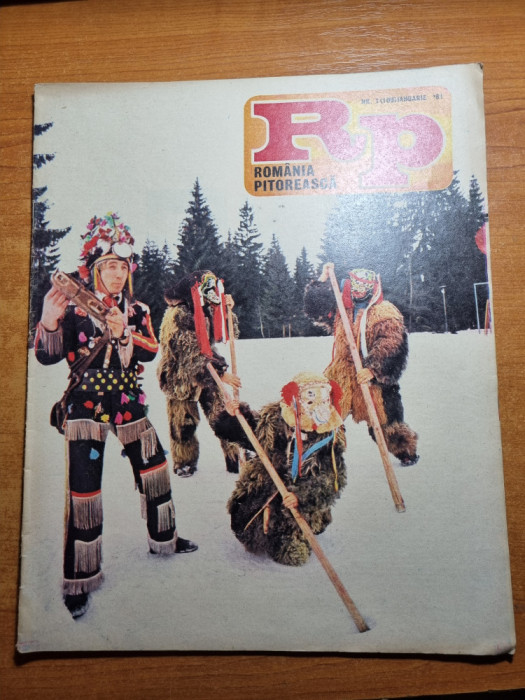 romania pitoreasca ianuarie 1981-art.fantanele,lopatari,eforie nord,vatra dornei