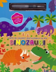 Dinozauri. Carte de colorat reutilizabila cu apa - Flamingo GD