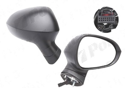 Oglinda exterioara Seat Ibiza (6j), 04.2008-04.2012; Ibiza (6j), 04.2012-, Dreapta, reglare electrica; carcasa neagra; incalzita; geam convex; 5 pini foto