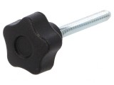 Buton de Reglare M5 25mm Negru