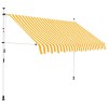 VidaXL Copertină retractabilă manual, portocaliu și alb, 250 cm, dungi 43233