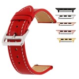 Curea piele, compatibila Apple Watch 10, 42mm, Crimson Red