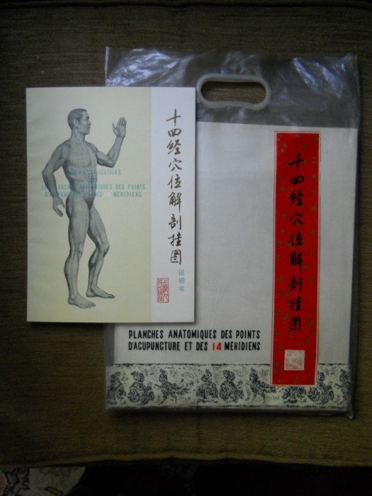 Caiet de explicatii cu planse color puncte acupunctura si 14 meridiane