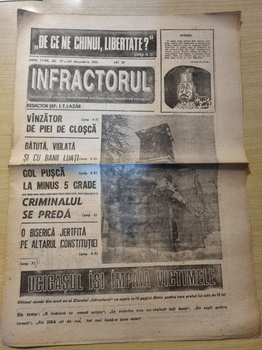 ziarul infractorul 17-24 decembrie 1991