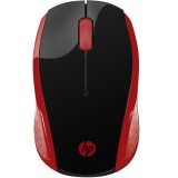 Mouse wireless HP 200, Negru/Rosu