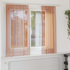 Gossi perdele voile cu bucle 2 buc terracota 140x175 cm