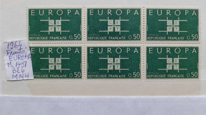 1964-Franta-Europa-Bl6-Mi=1451-MNH