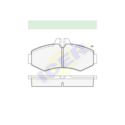 Set placute frana punte fata Mercedes Sprinter, 01.1995-05.2006, Clasa V; Vito W638 1996-2003; marca Icer 141288 foto