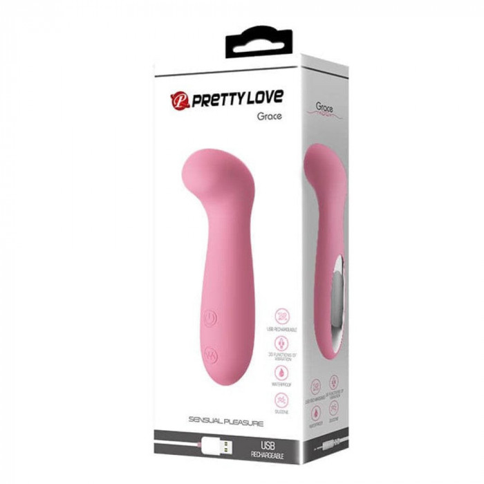 Pretty Love Grace- Vibrator cu Stimulare pentru Punctul G, 12.3x2.9 cm