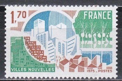 Franta 1975 - Orașe Noi, MNH foto