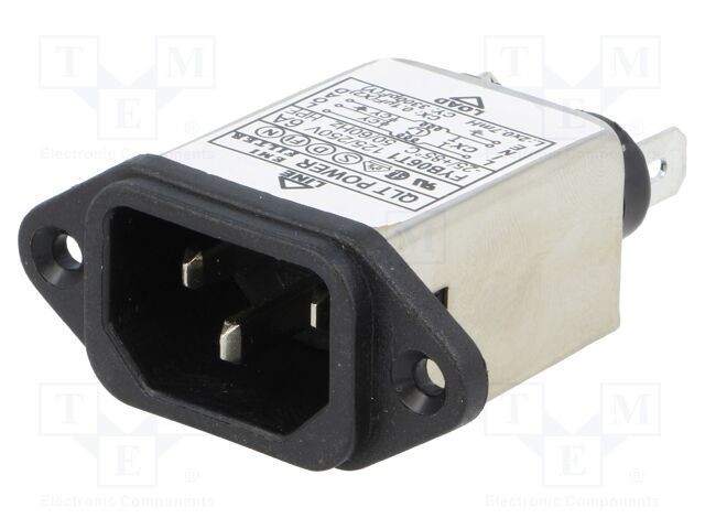 Conector alimentare AC soclu tată 6A 250VAC IEC 60320 0,7mH YUNPEN ELECTRONIC