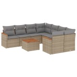 Cumpara ieftin Patio Sofa Set 9-Locuri Beige and Grey