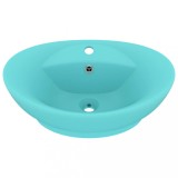 Chiuvetă lux preaplin verde deschis mat 58,5x39cm ceramică oval