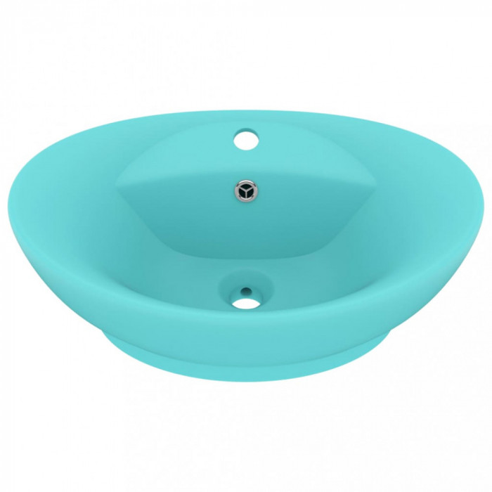 Chiuvetă lux preaplin verde deschis mat 58,5x39cm ceramică oval