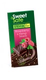 Ciocolata amaruie cu seminte canepa si zmeura cu indulcitor stevie 90gr &quot;sweet