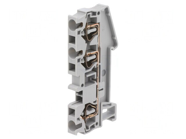 Terminal &Icirc;mbinare Șine 0.08-4mm2 1 Pistă 3 Borne Gri