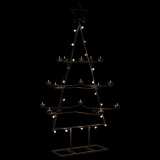 VidaXL Brad de Crăciun din metal pentru decor, negru, 105 cm