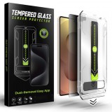 Folie de protectie Ecran Privacy Techsuit TitanGlass CrystalHD pentru Samsung Galaxy S25 Ultra S938, Sticla Securizata, Full Glue