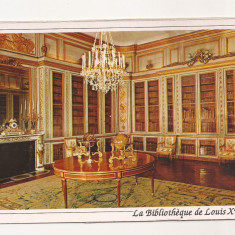 FA18-Carte Postala-FRANTA -Versailles, Le Bibliotheque de Louis XVI, necirculata