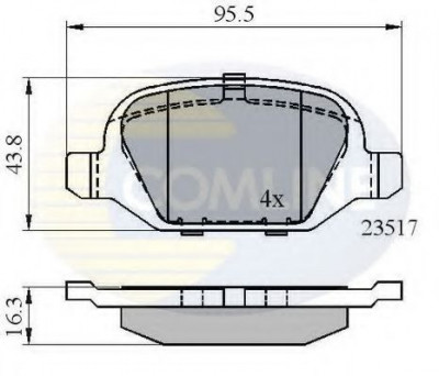 Set placute frana,frana disc ALFA ROMEO 147 (937) (2000 - 2010) COMLINE CBP01559 foto