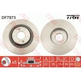 Disc frana Trw DF7973, parte montare : punte fata