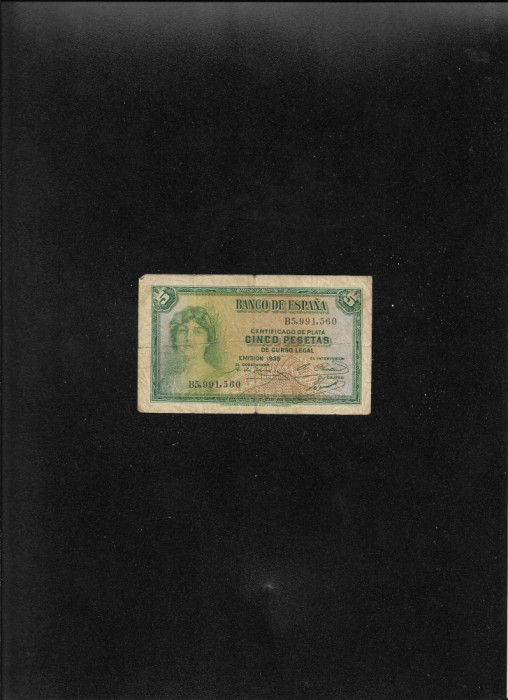 Spania 5 pesetas 1935 seria5991560