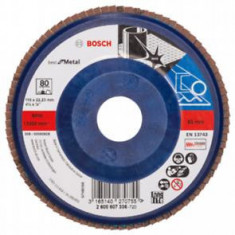 Disc de slefuire evantai BOSCH X571 pentru metal ,D 115 mm; G 80, drept