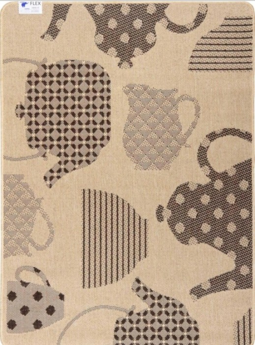 Covor Antiderapant, Flex 19056, Crem, 75x200 cm, 1500 gr/mp - 75x200