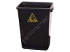 Coș de gunoi ESD 60L polipropilenă neagră 460x310x600mm