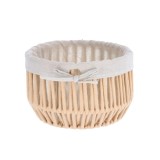 Coș Rufe Efect Sfoară Poliester / Bumbac 26X17 Cm &ndash; Bej | Organizatoare Baie