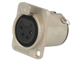Conector XLR mamă 4 pini AC 10A 133V - IP40, Amphenol