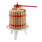 Cumpara ieftin Teasc Presa manuala struguri / fructe, 6L, lemn masiv de STEJAR, panza filtrare, ELEFANT FP-6