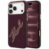 Husa pentru Apple iPhone 18 Pro Max / 17 Pro Max, Karl Lagerfeld, Smooth Big Resin Signature Logo, Visinie